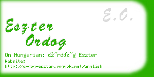 eszter ordog business card